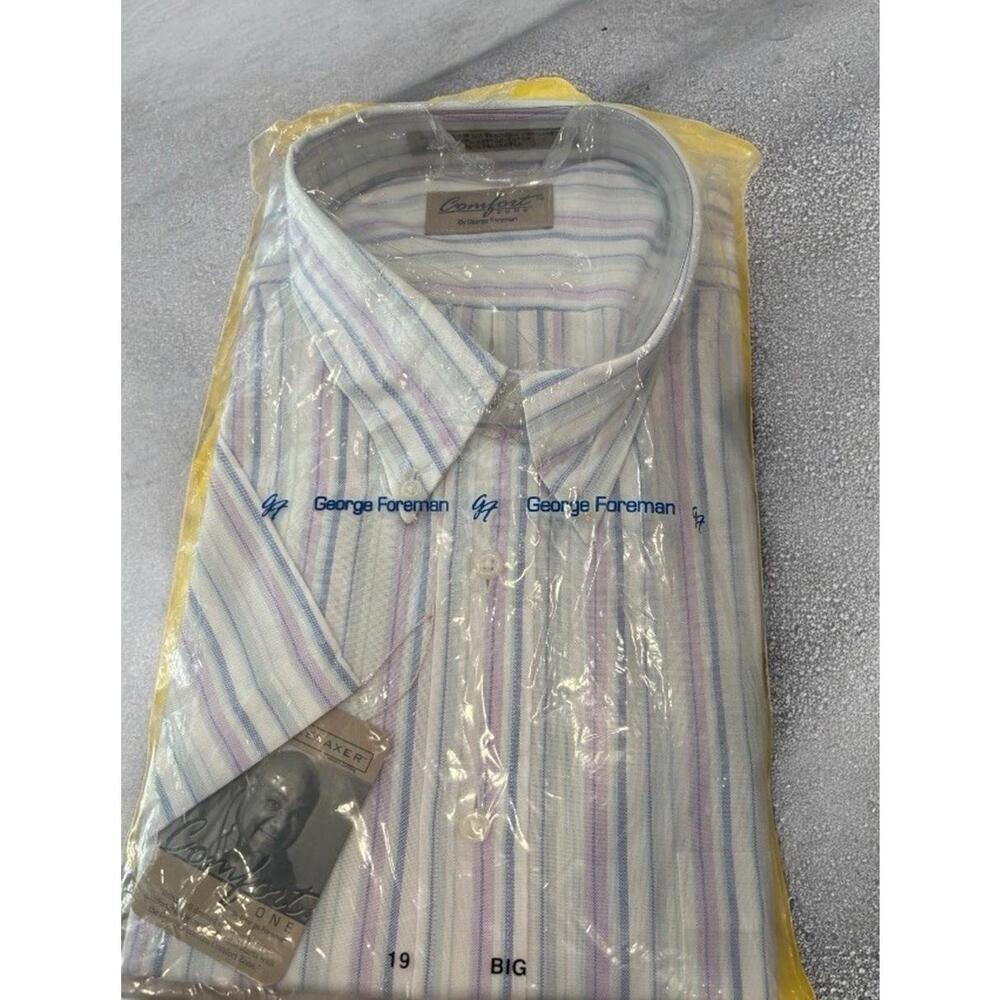 George Foreman Neck-Relaxer Comfort Zone Big Dress Shirt Sz 19”NWT
